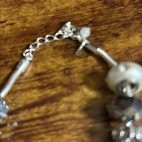 Silver and Black Charm Bracelet - Picture 4 of 6